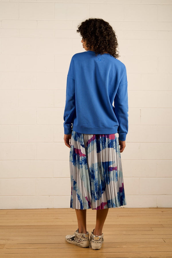 The Others - Amara Slouch Sweat -Bright Blue Panther