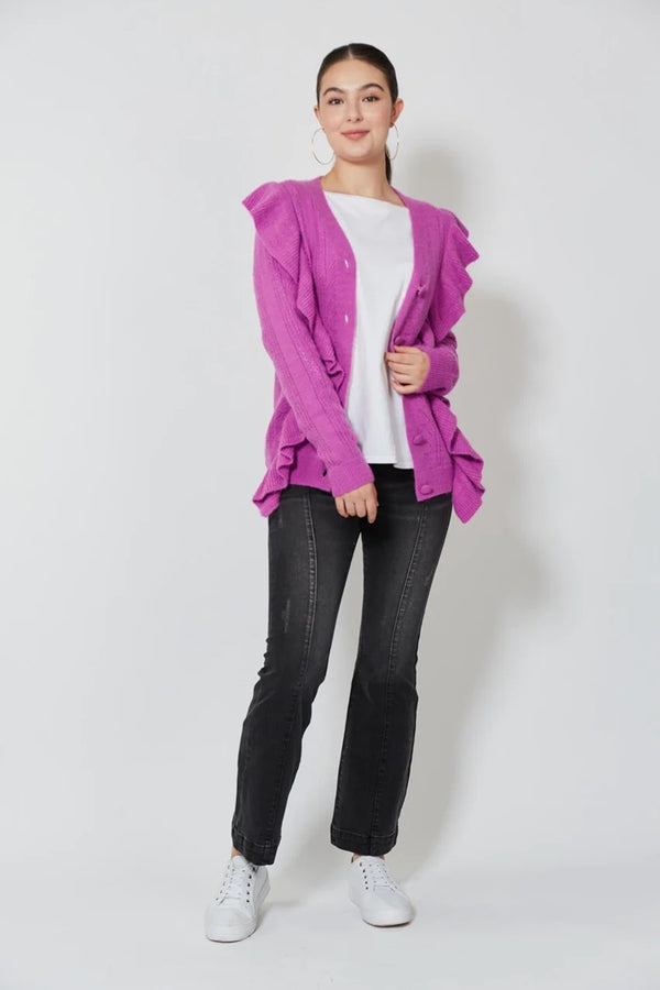Isle Of Mine - Romy Ruffle Cardi - Orchid