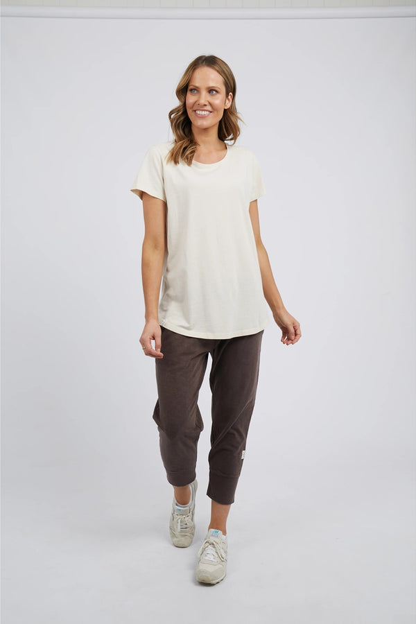 Elm - Crew Tail Tee - Natural
