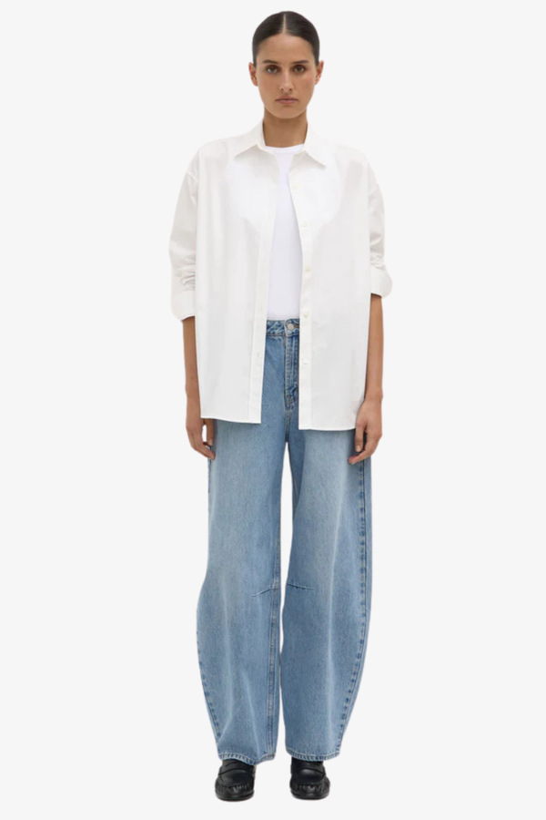 Assembly Label - Marigold Poplin LS Shirt - White