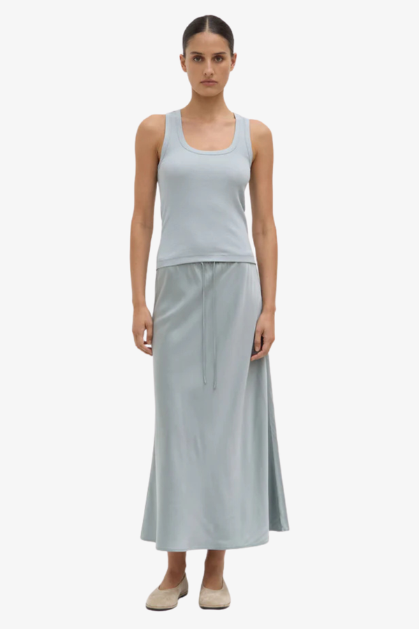 Assembly Label - Robyn Scoop Neck Rib Tank - Cloud