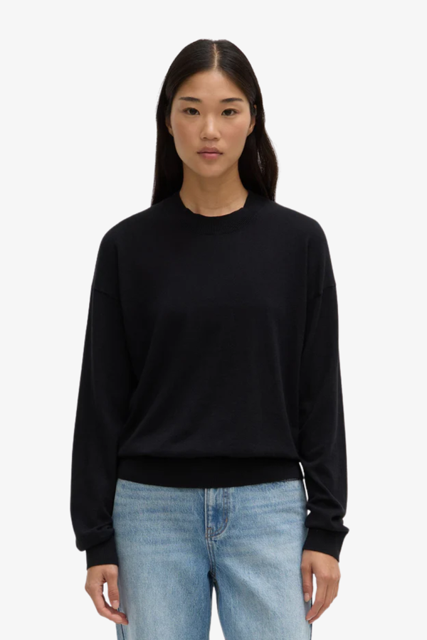 Assembly Label Cotton Cashmere Lounge Sweater - Black