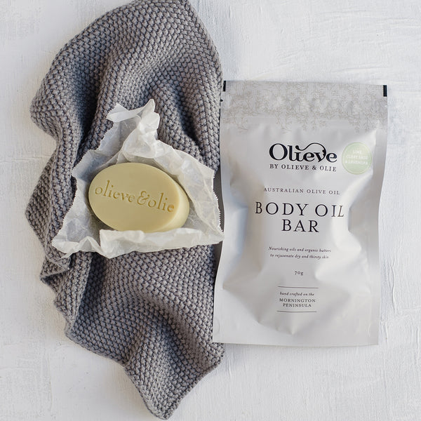 Olieve & Olie - Body Oil Bar - Lime, Clary Sage & Lavender | milk + ginger