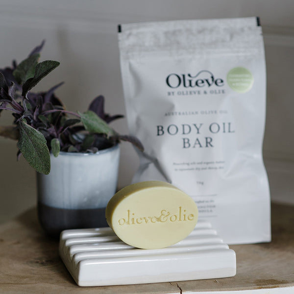 Olieve & Olie - Body Oil Bar - Lime, Clary Sage & Lavender | milk + ginger