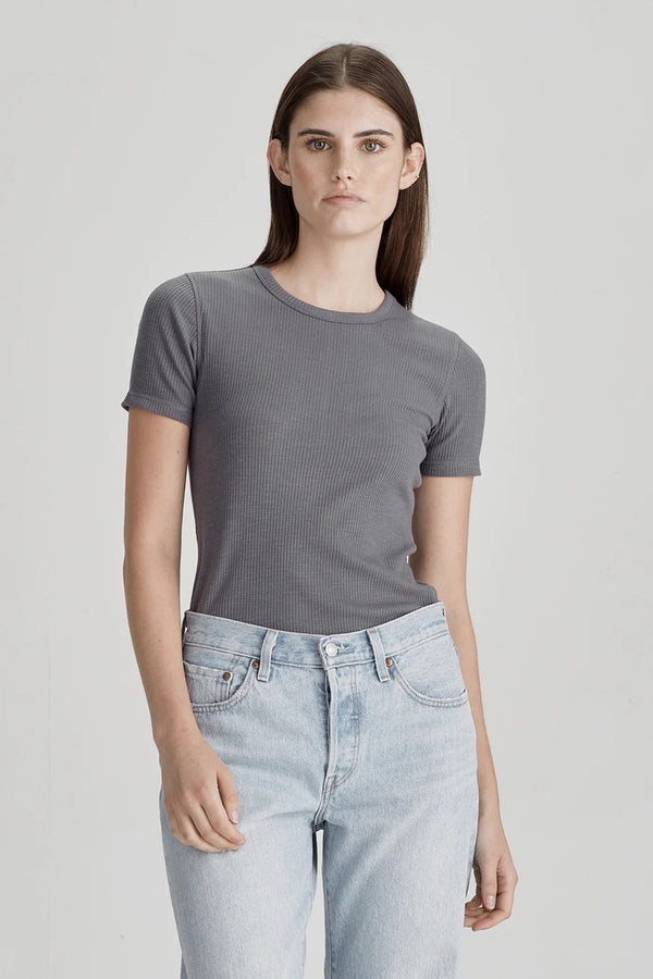 Commoners - Womens Base Ribbed SS Tee - River