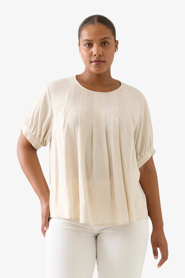 Isle of Mine - Ingrid Pleat Top - Canvas