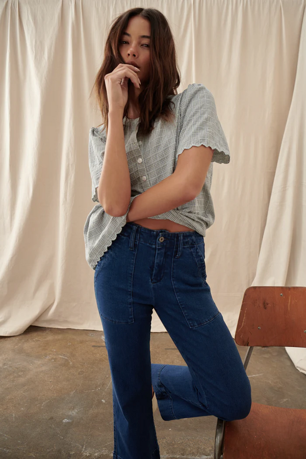 Kireina - Celeste Pant - Mid West Blue