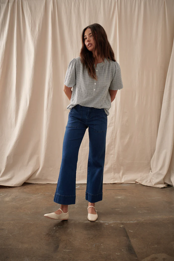 Kireina - Celeste Pant - Mid West Blue