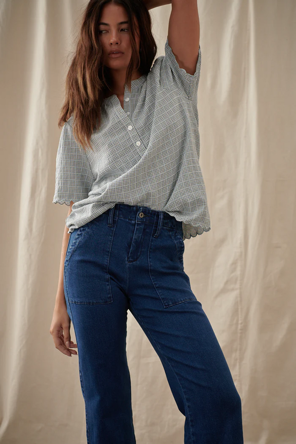 Kireina - Celeste Pant - Mid West Blue