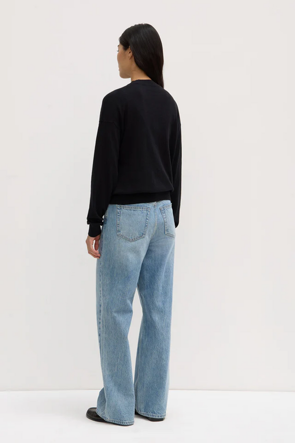 Assembly Label Cotton Cashmere Lounge Sweater - Black
