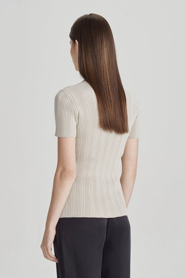 Commoners - Base Rib Knit Tee - Pumice
