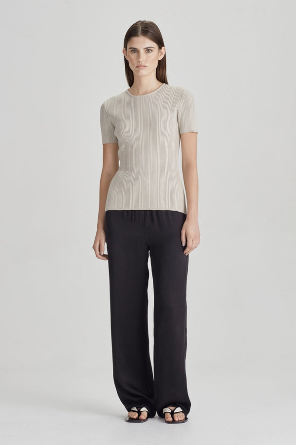 Commoners - Base Rib Knit Tee - Pumice