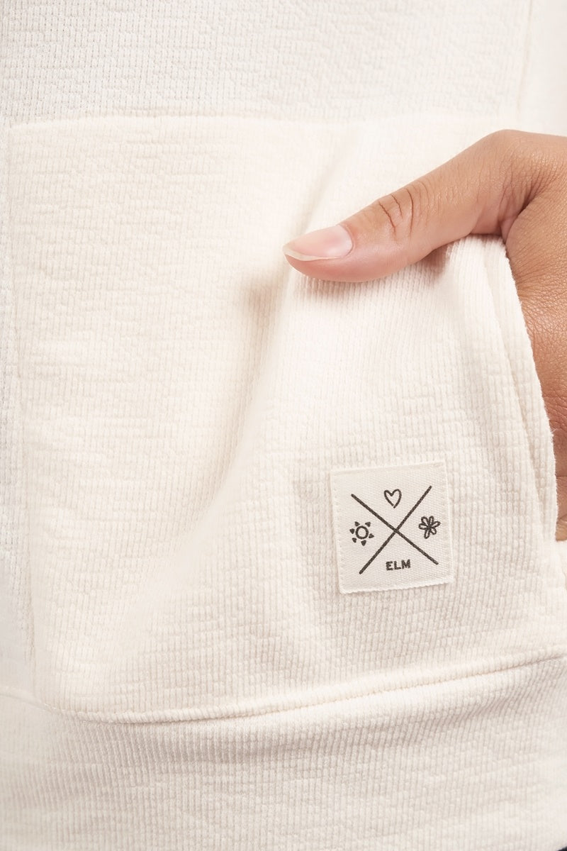 Elm Beachy Long Sleeve Zip Hoodie Clover