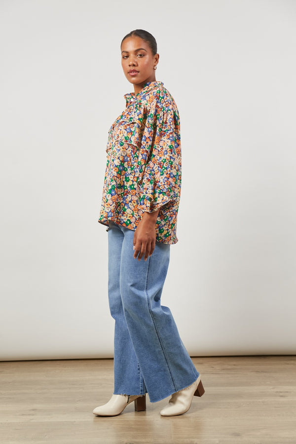 Isle Of Mine - Romance Ruffle Blouse - Meadow Bloom
