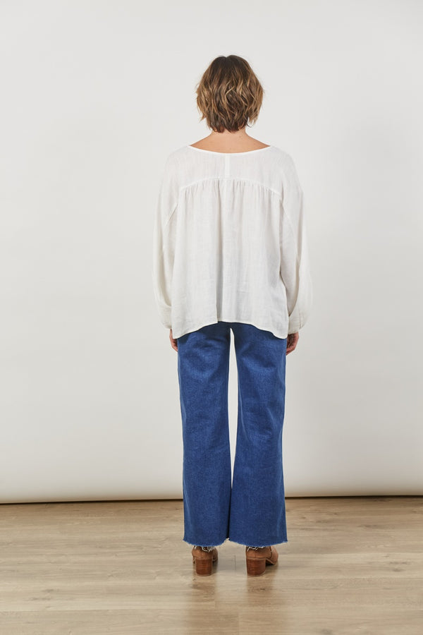 Isle Of Mine - Panorama Tuck Blouse - Dove