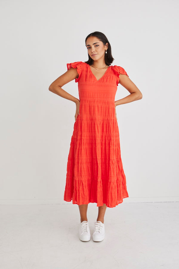 Ivy + Jack - Marley Sunset Cotton Sleeveless Tiered Maxi