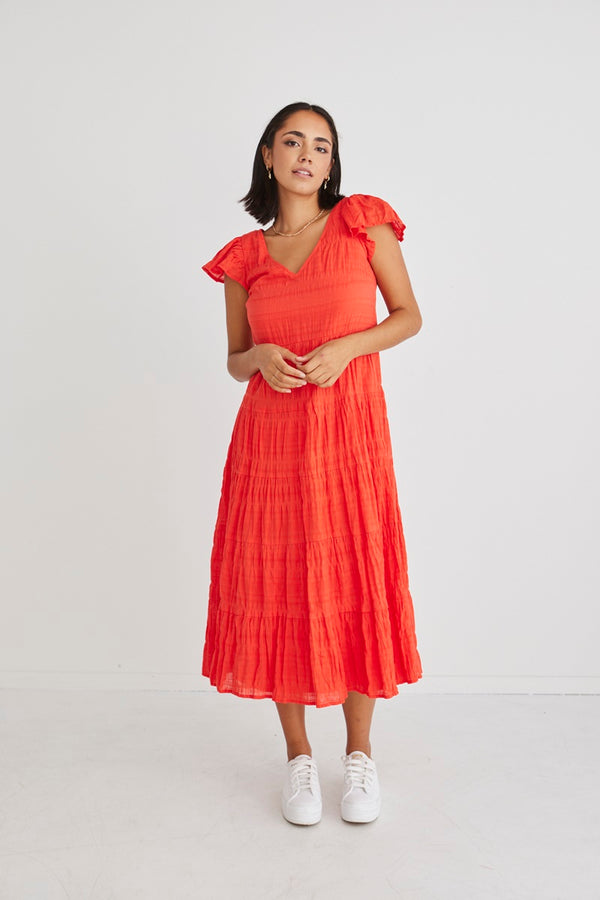 Ivy + Jack - Marley Sunset Cotton Sleeveless Tiered Maxi