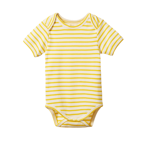 Nature Baby - Short Sleeve Bodysuit - Sunburst Sailor Stripe