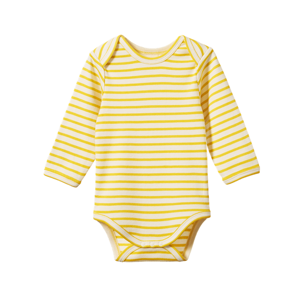 Nature Baby - Long Sleeve Bodysuit - Sunburst Sailor Stripe