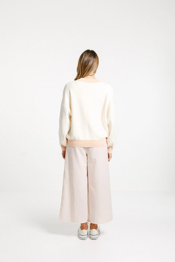 Thing Thing - COTTON CLEO JUMPER - PEACHY MILK
