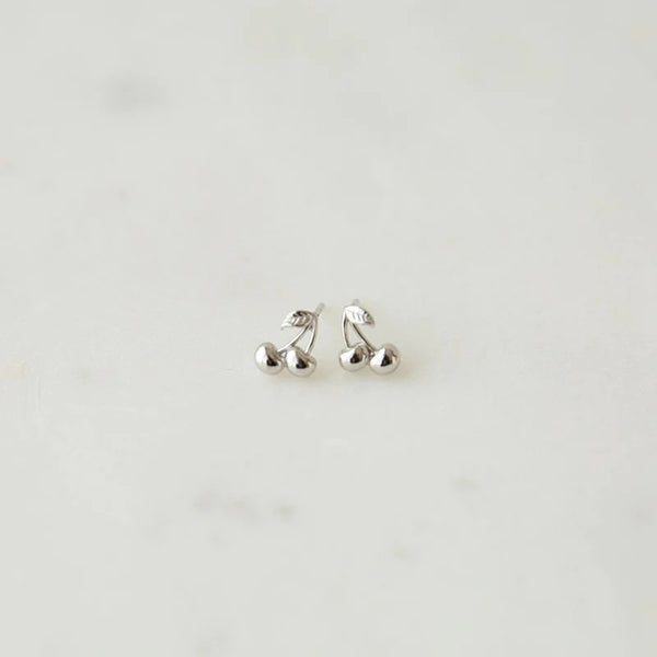 Sophie - Cherry Bomb Studs - Silver