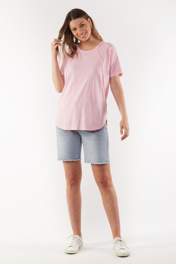 Foxwood - Mackenzie Tee - Crimson | milk + ginger