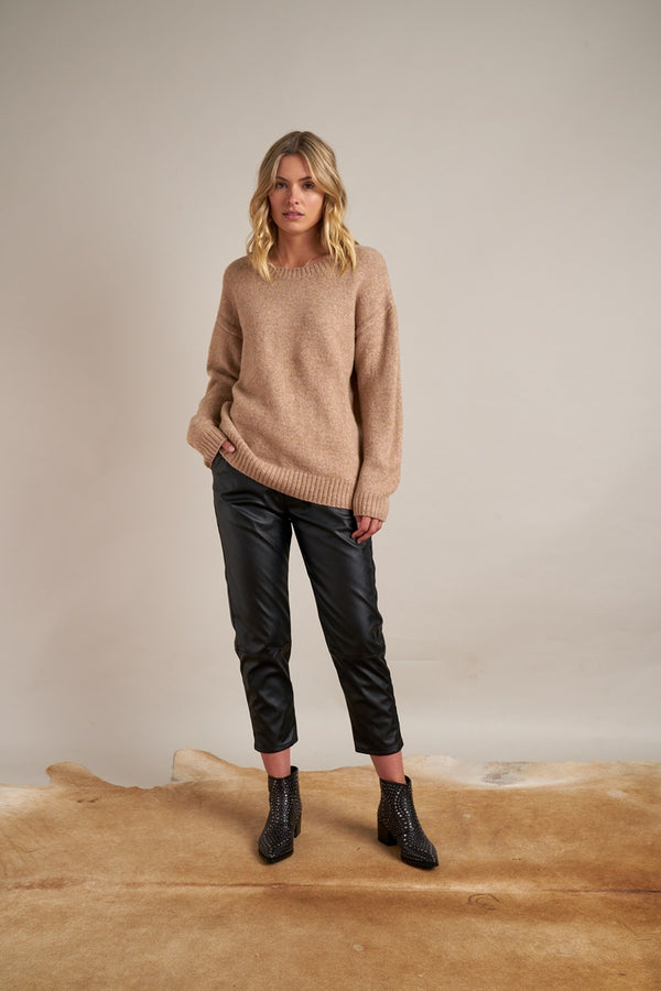 Gysette - Margot Crew Neck Jumper -  Oatmeal | milk + ginger