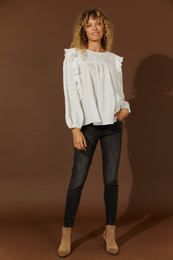 Isle of Mine - Honesty Peasant Top - Bisque