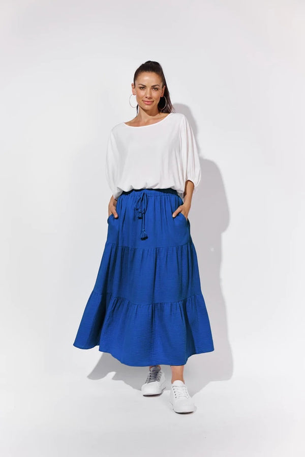 Isle Of Mine - Java Tiered Skirt - Cobalt