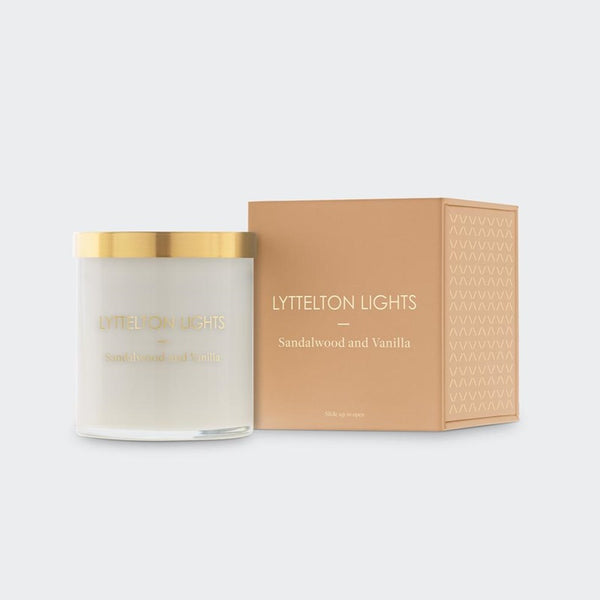 Lyttelton Lights - Medium Candle - Sandalwood & Vanilla | milk + ginger