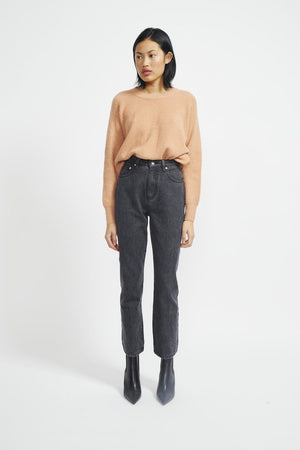 Staple - Muse Black Straight Jeans - Washed Black | milk + ginger