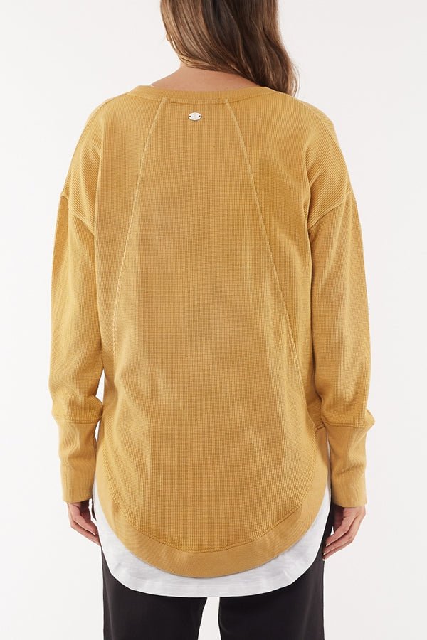 Foxwood - Harlee Long Sleeve Tee - Saffron | milk + ginger