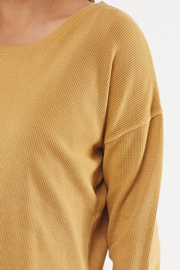 Foxwood - Harlee Long Sleeve Tee - Saffron | milk + ginger