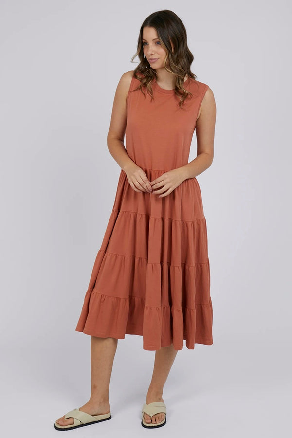 Foxwood - Nebraska Frill Dress - Rust