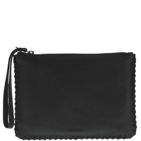 Gabee - Staten Soft Leather Whipstitch Wristlet | milk + ginger