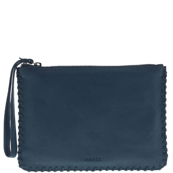 Gabee - Staten Soft Leather Whipstitch Wristlet | milk + ginger