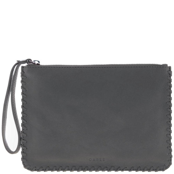 Gabee - Staten Soft Leather Whipstitch Wristlet | milk + ginger