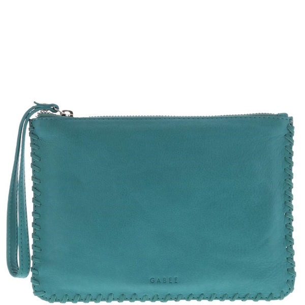Gabee - Staten Soft Leather Whipstitch Wristlet | milk + ginger