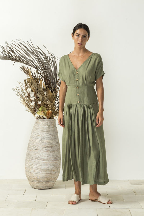 Bird & Kite - Carla Dress - Sage | milk + ginger