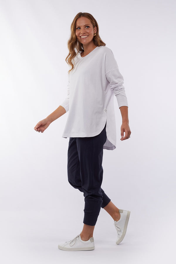 Elm - Society Long Sleeve Tee - White | milk + ginger