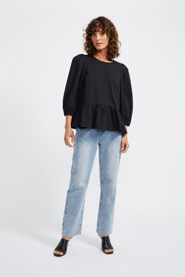 Staple - Zaria Blouse - Black | milk + ginger