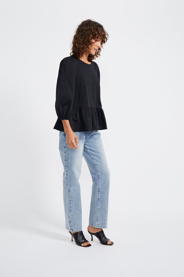 Staple - Zaria Blouse - Black | milk + ginger