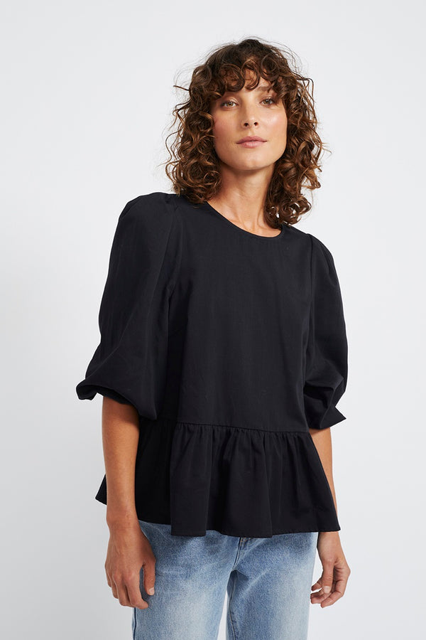 Staple - Zaria Blouse - Black | milk + ginger