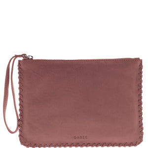 Gabee - Staten Soft Leather Whipstitch Wristlet | milk + ginger