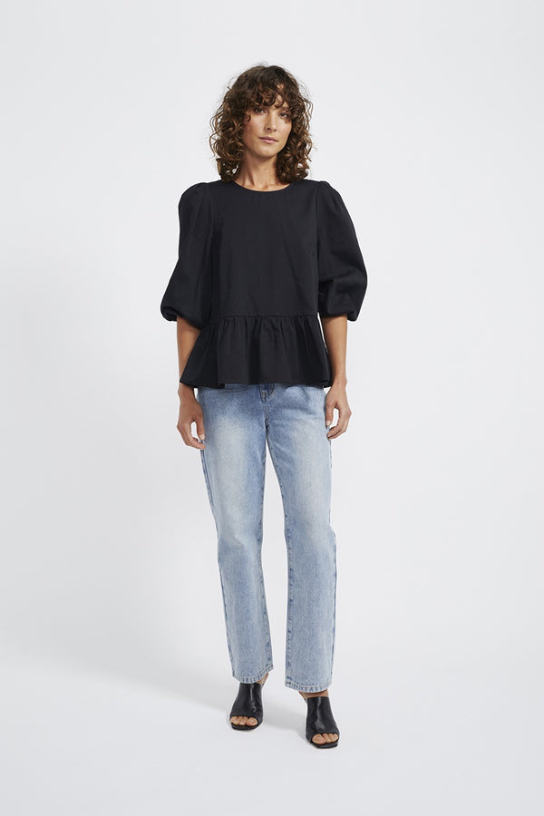 Staple - Zaria Blouse - Black | milk + ginger