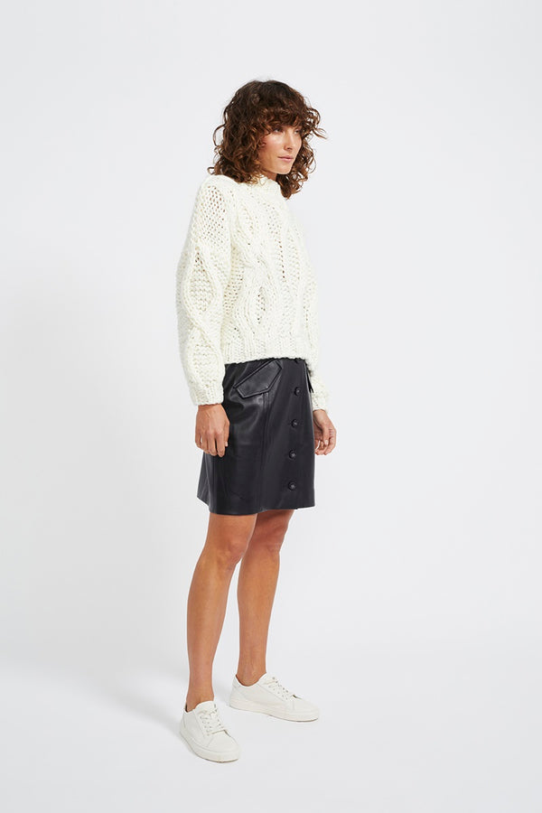 Staple - Anita Cable Knit Jumper - Off White | milk + ginger