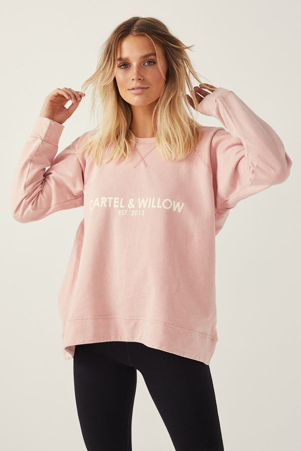Cartel & Willow - Gigi Sweater - Pink Sandwash | milk + ginger
