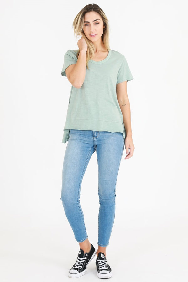 3rd Story - Austin Tee - Leaf | milk + ginger