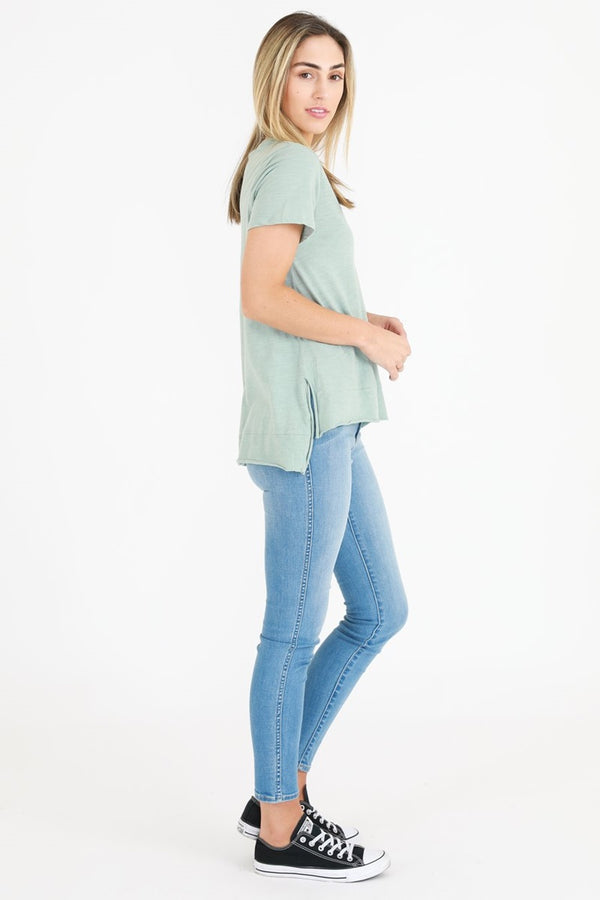 3rd Story - Austin Tee - Leaf | milk + ginger