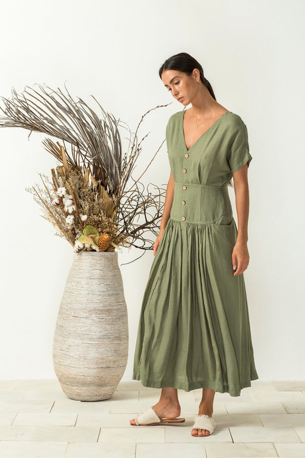 Bird & Kite - Carla Dress - Sage | milk + ginger